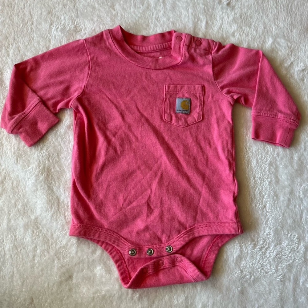 Carhartt Pink Kids One Piece Bodysuit